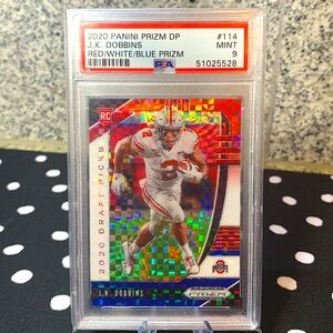 J.K. Dobbins 2020 Panini Red White Blue Prizm Rookie Card Mint Only 99 Chargers
